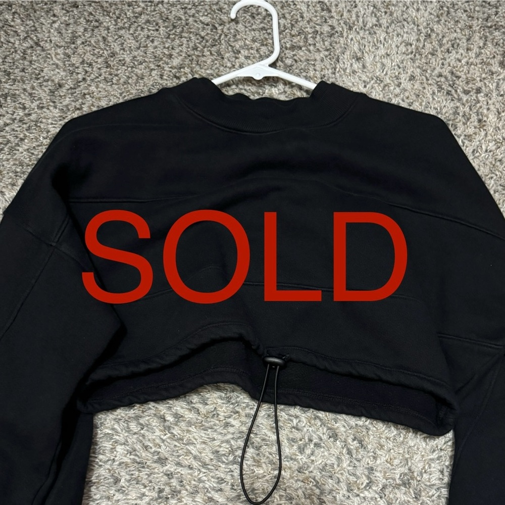 Joah Brown cropped sweatshirt adjustable black S/M